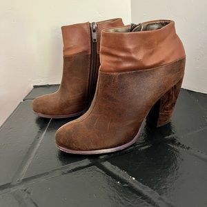Brown booties size 7